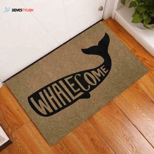 Funny Whalecome Indoor And Outdoor Doormat Welcome Mat Housewarming Gift Home Decor Funny Doormat Gift Idea