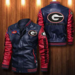 Georgia Bulldogs Leather Bomber Jacket
