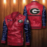 Georgia Bulldogs Leather Bomber Jacket