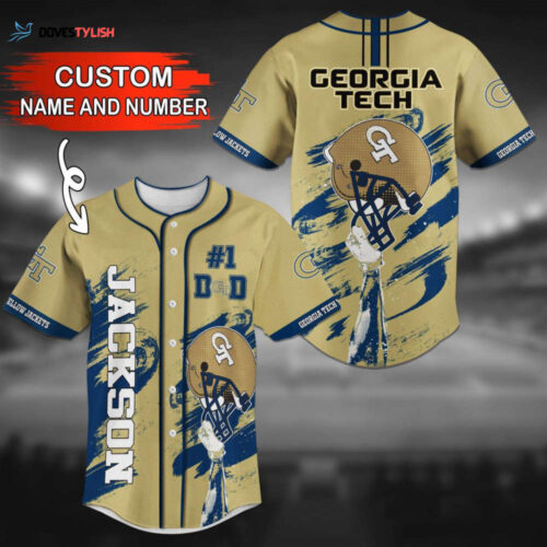 Georgia Tech Yellow Jackets Personalized Baseball Jersey