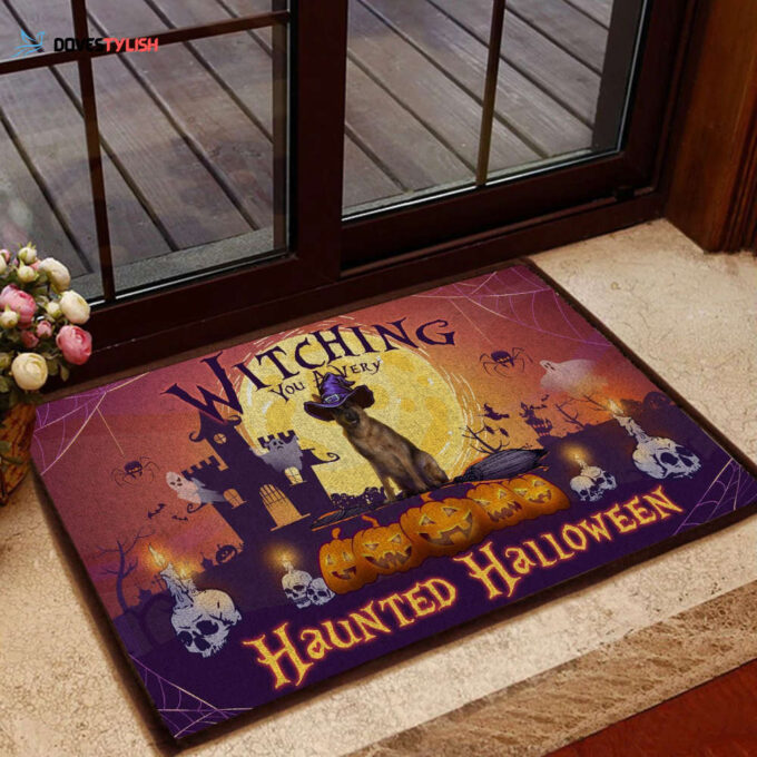 German Shepherd Witching You A Very Haunted Halloween Doormat Home Decor 2024