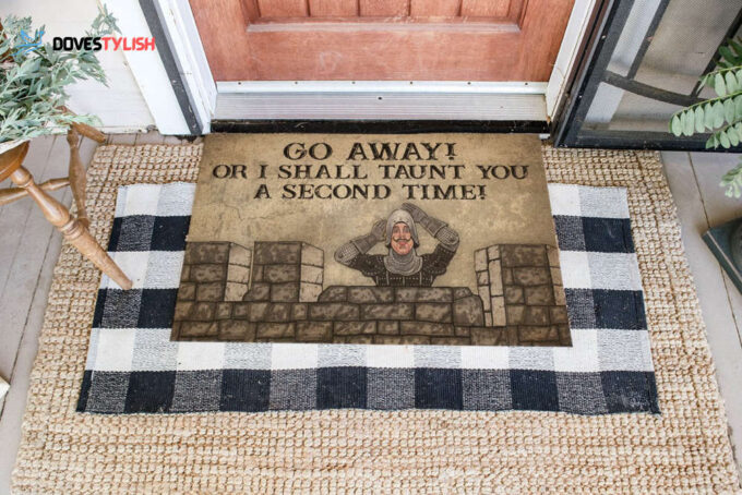 Go Away Or I Shall Taunt You A Second Time All Over Printing Doormat