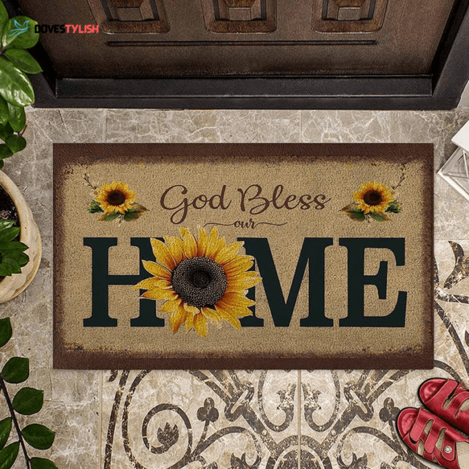 God Bless Easy Clean Welcome DoorMat