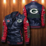 Green Bay Packers Leather Bomber Jacket