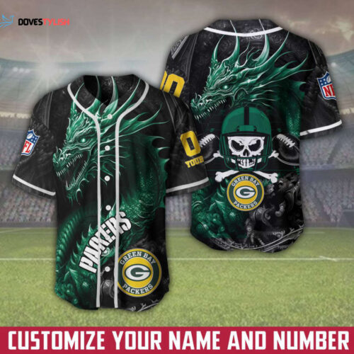 Green Bay Packers Personalized Baseball Jersey