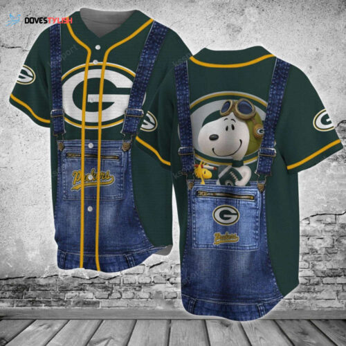 Green Bay Packers Personalized Baseball Jersey Gift for Men Dad