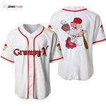 Grumpy Dwarf White Red Disney Unisex Cartoon Graphics Casual Outfits Custom Baseball Jersey Gift for Men Dad