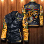 Gucci Tiger Leather Bomber Jacket