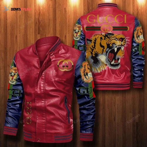 Gucci Tiger Leather Bomber Jacket