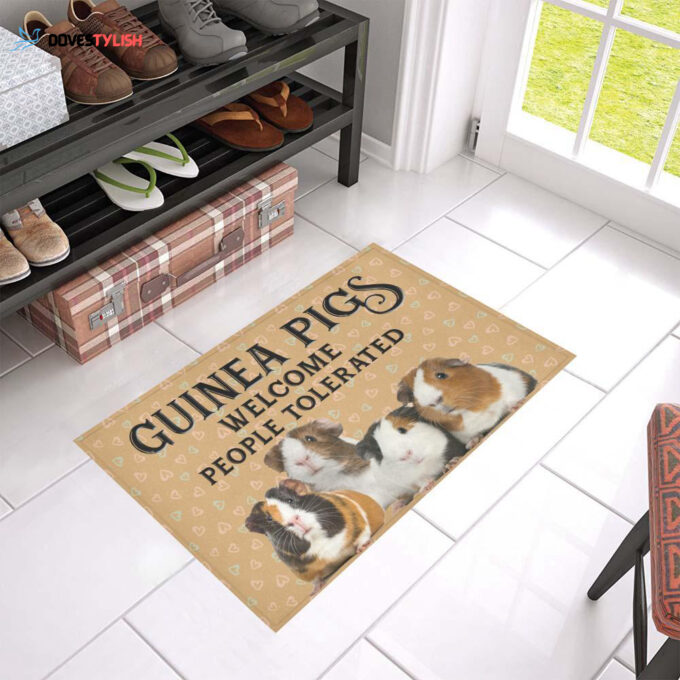 Guinea Pigs Welcome People Tolerated Doormat Doormat Welcome Mat House Warming Gift Home Decor Funny Doormat Gift Idea