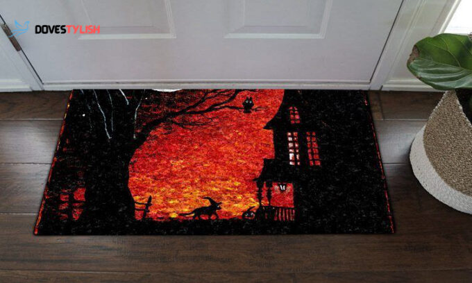 Halloween Cat Witch Home Decor 2024id:100087D Doormat
