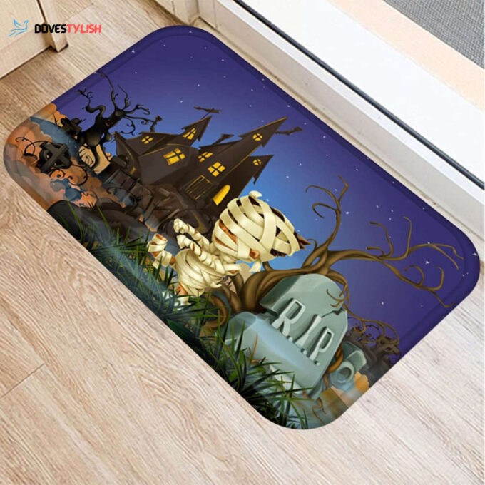 Halloween Horror Castle Doormat Home Decor 2024