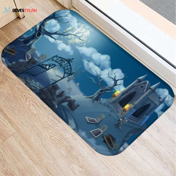 Halloween Horror Castle Doormat Home Decor 2024