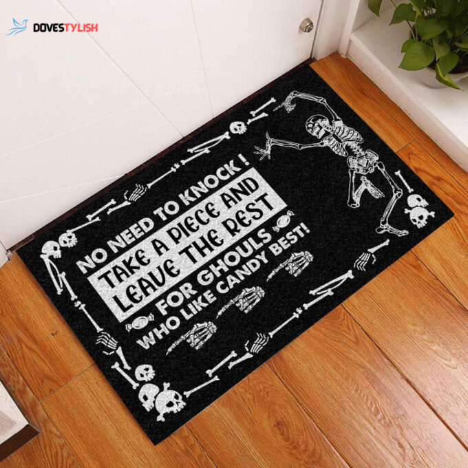 Halloween Skull Trick Or Treat Avoid Doormat Home Decor 2024