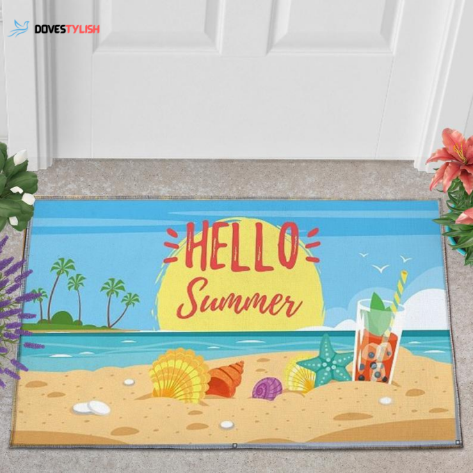 Hello Summer Easy Clean Welcome DoorMat