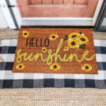 Hello Sunshine Sunflower Doormat