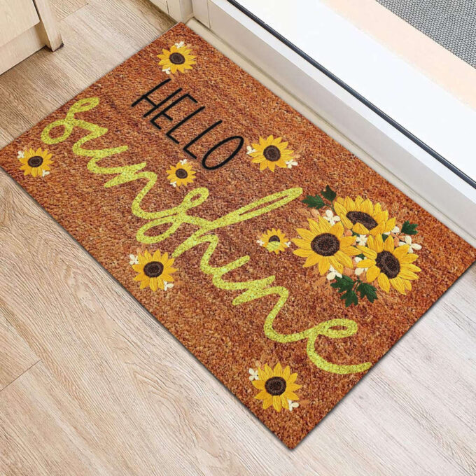 Hello Sunshine Sunflower Doormat