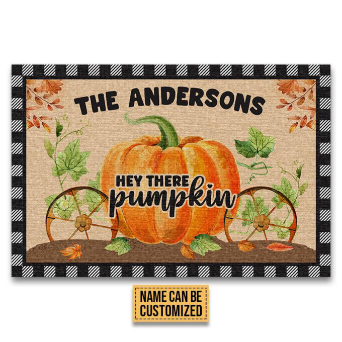 Hey There Pumpkin Custom Doormat, Fall Gift, Fall Decor