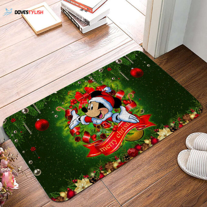 Home Decor 2024 DN Doormat MK Mouse Merry Christmas Laurel Christmas Doormat Cute Amazing DN MK Mouse Doormat Mats