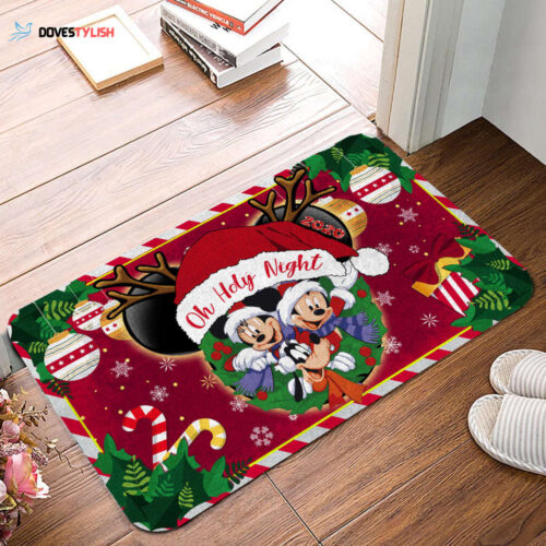 Home Decor 2024 DN Doormat Mouse Oh Holy Night Christmas Doormat Cute Amazing MK Mouse Christmas Doormat