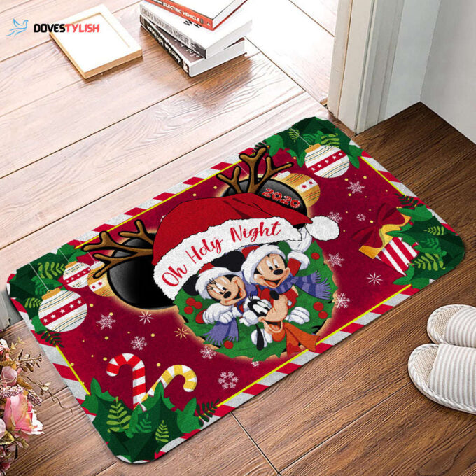 Home Decor 2024 DN Doormat Mouse Oh Holy Night Christmas Doormat Cute Amazing MK Mouse Christmas Doormat