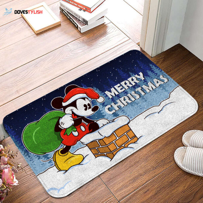 Home Decor 2024 DN Doormat Santa MK Mouse Merry Christmas Doormat Amazing DN MK Mouse Doormat Mats