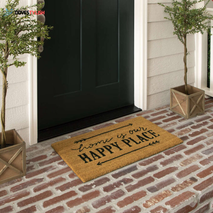Home Is Our Happy Place Easy Clean Welcome DoorMat