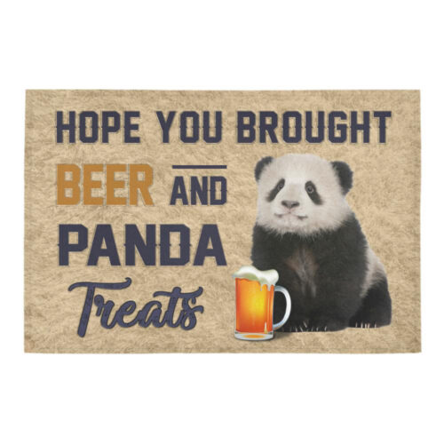 Hope You Brought Beer And Panda Treats Doormat Welcome Mat Housewarming Gift Home Decor Funny Doormat Best Gift Idea For Family Birthday Gift