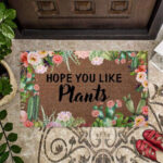 Hope You Like Plants Cactus Easy Clean Welcome DoorMat