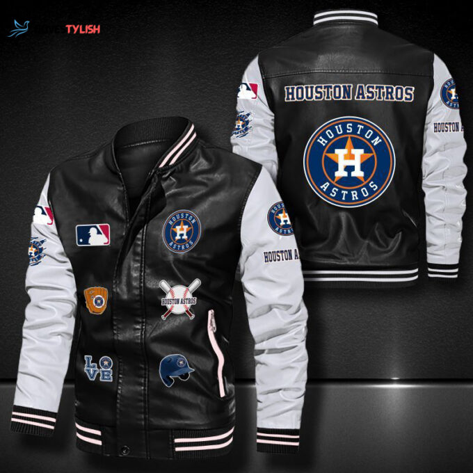 Houston Astros Leather Bomber Jacket