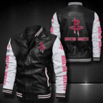 Houston Rockets Leather Bomber Jacket