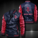 Houston Rockets Leather Bomber Jacket