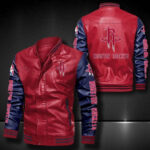 Houston Rockets Leather Bomber Jacket