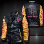 Houston Rockets Leather Bomber Jacket