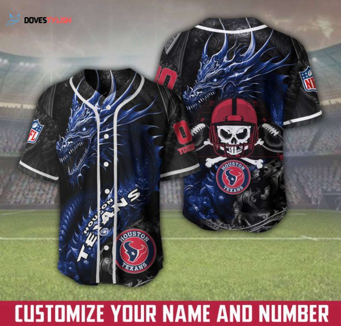 Houston Texans Personalized Baseball Jersey