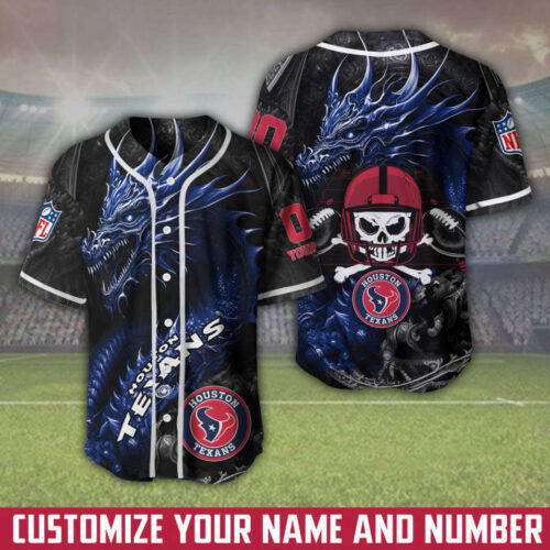 Houston Texans Personalized Baseball Jersey