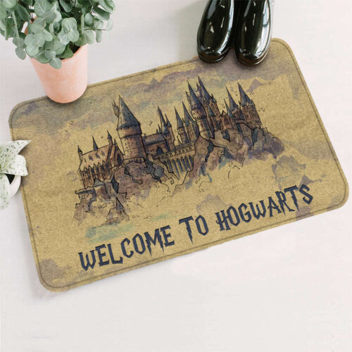 HP Doormat Welcome To Hogwarts Vintage Doormat HP Doormat Mats