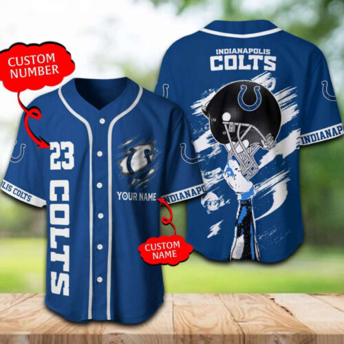 Indianapolis Colts Baseball Jersey Personalized Gift for Men Dad