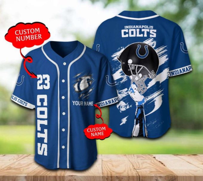 Indianapolis Colts Baseball Jersey Personalized Gift for Men Dad