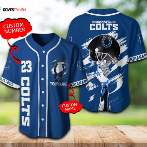 Indianapolis Colts Baseball Jersey Personalized Gift for Men Dad
