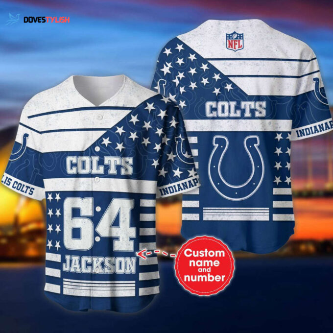 Indianapolis Colts Personalized Baseball Jersey