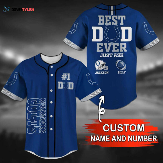 Indianapolis Colts Personalized Baseball Jersey