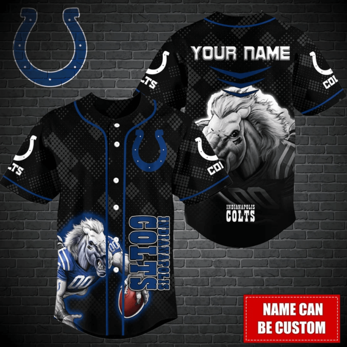 Indianapolis Colts Personalized Baseball Jersey