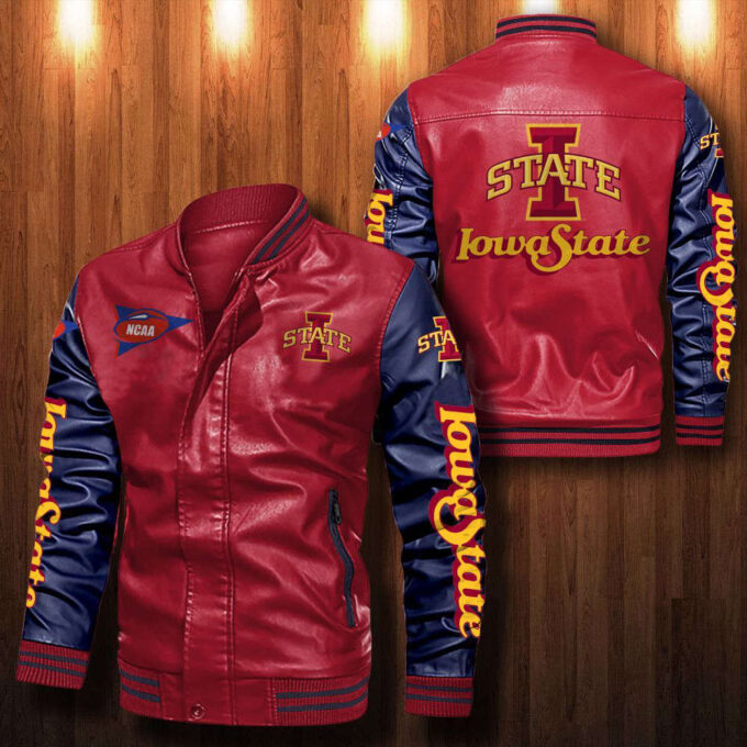 Iowa State Cyclones Leather Bomber Jacket