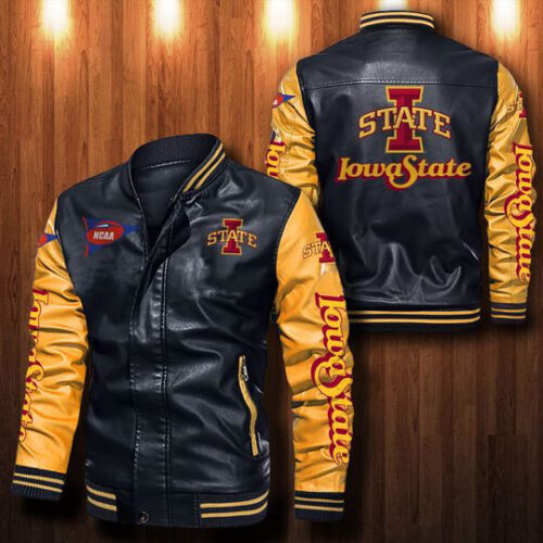 Iowa State Cyclones Leather Bomber Jacket