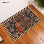 Irish Setter Floral Paw – Dog Doormat Welcome Mat House Warming Gift Home Decor Gift for Dog Lovers Funny Doormat Gift Idea