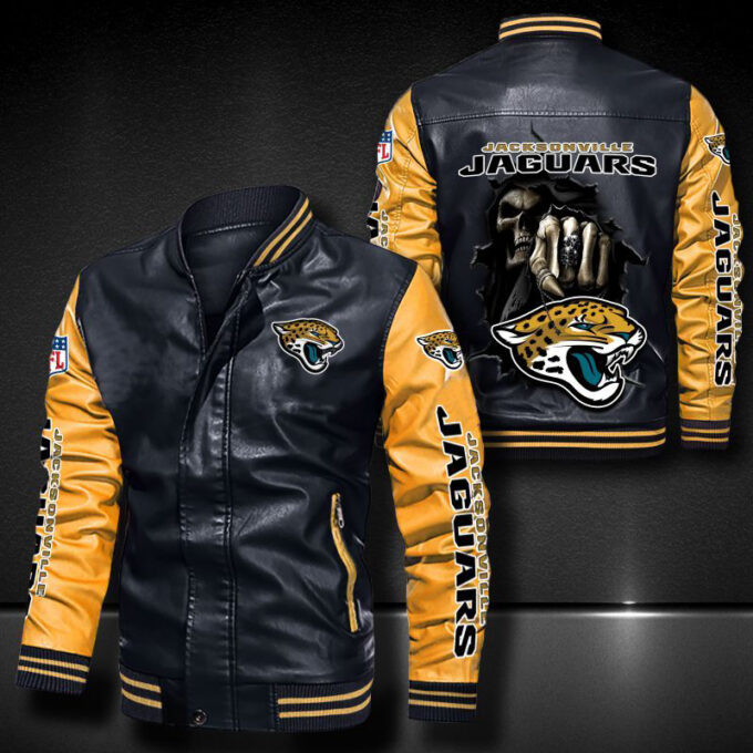 Jacksonville Jaguars Leather Bomber Jacket