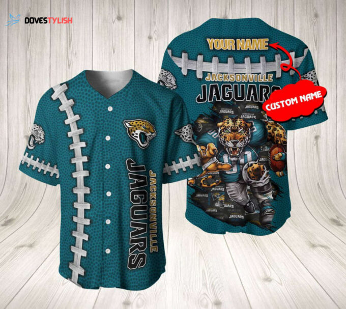 Jacksonville Jaguars Personalized Baseball Jersey