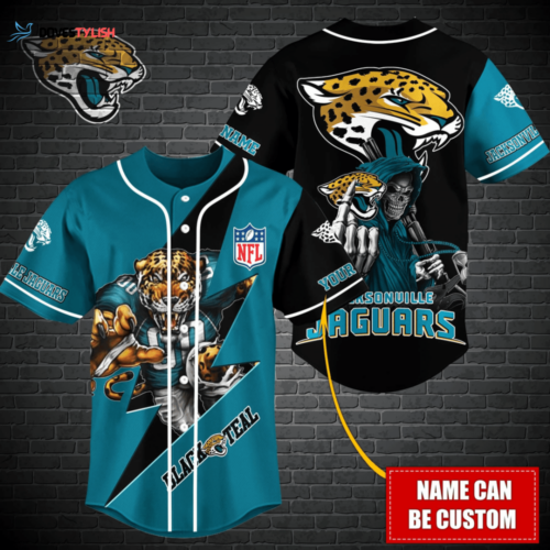 Jacksonville Jaguars Personalized Baseball Jersey