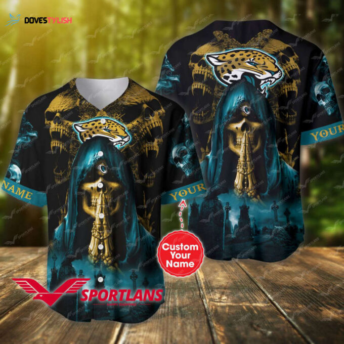 Jacksonville Jaguars Personalized Baseball Jersey